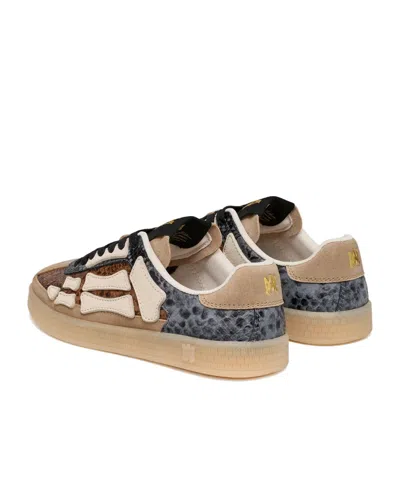 Amiri Snake Pacific Bones Sneakers In Brown