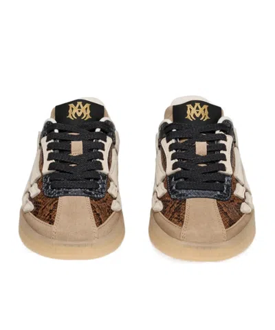 Amiri Snake Pacific Bones Sneakers In Brown