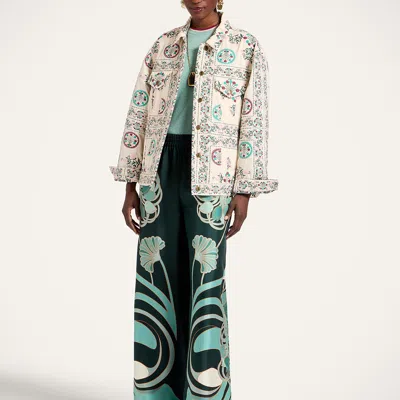 La Doublej The Oversized Jean Jacket In Multi