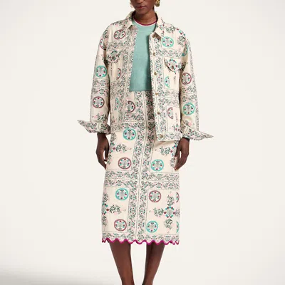 La Doublej The Oversized Jean Jacket In Multi