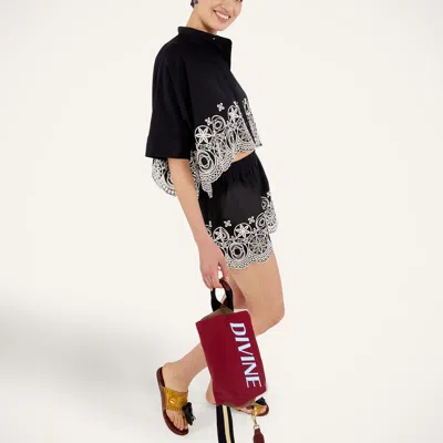 La Doublej Pull-up Shorts In Black