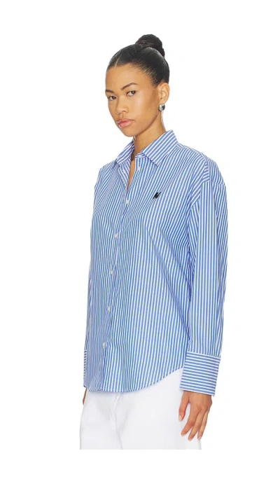 Msgm Button Up Shirt In Blue