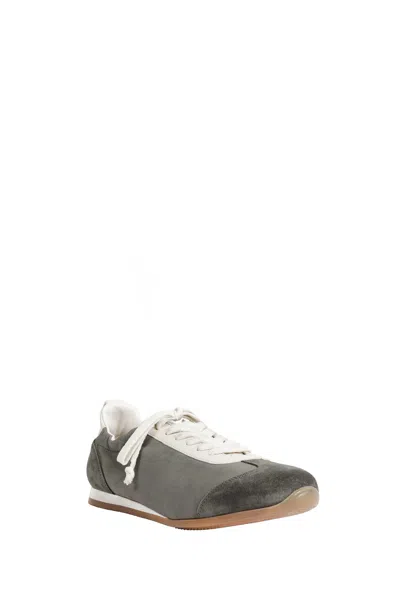 Uma Wang Low Top Sneakers Contrast Sole Pull Tab In Gray
