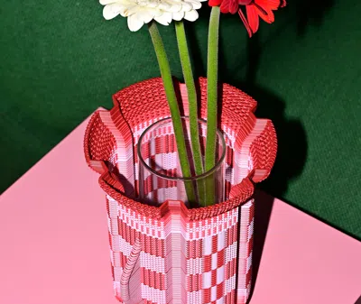 Wontek Vases Red Uni In Red