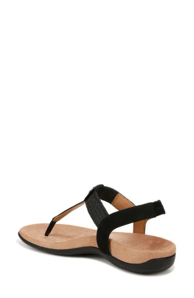Vionic Brea Toe Post Slingback Sandal In Black