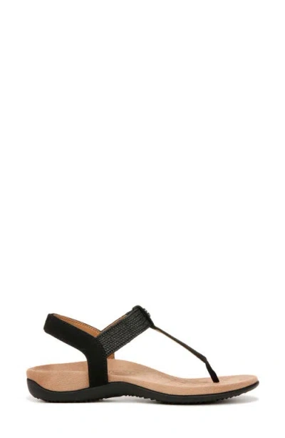 Vionic Brea Toe Post Slingback Sandal In Black