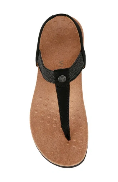 Vionic Brea Toe Post Slingback Sandal In Black