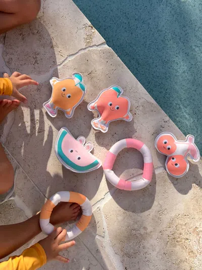 Sunnylife Girls Poppy The Peach Set Of 6 Dive Buddies In Multi