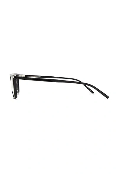 Saint Laurent Betty Thin Rectangular Optical Eyeglasses In Red