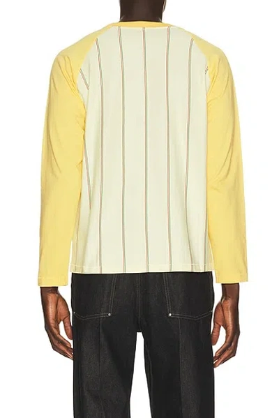 Bode Summertime Stripe Baseball Tee In Multi