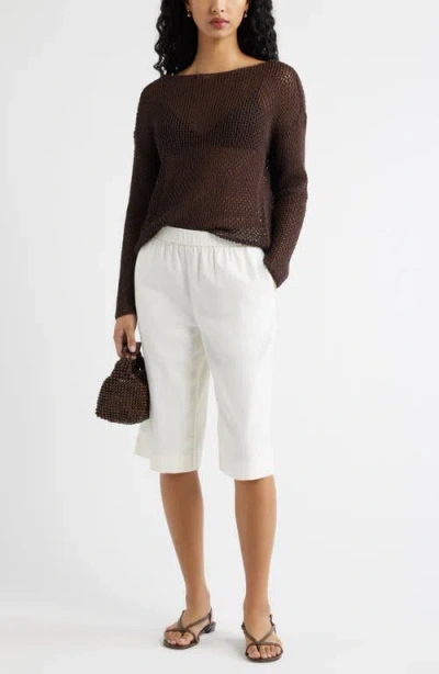 Open Edit Open Stitch Sweater In Brown