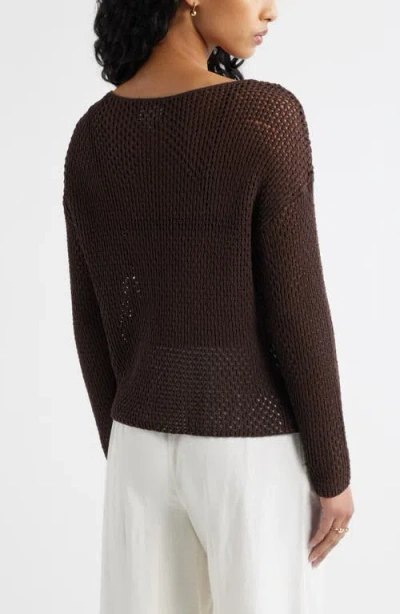 Open Edit Open Stitch Sweater In Brown