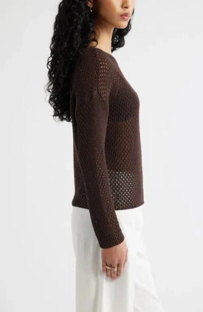 Open Edit Open Stitch Sweater In Brown