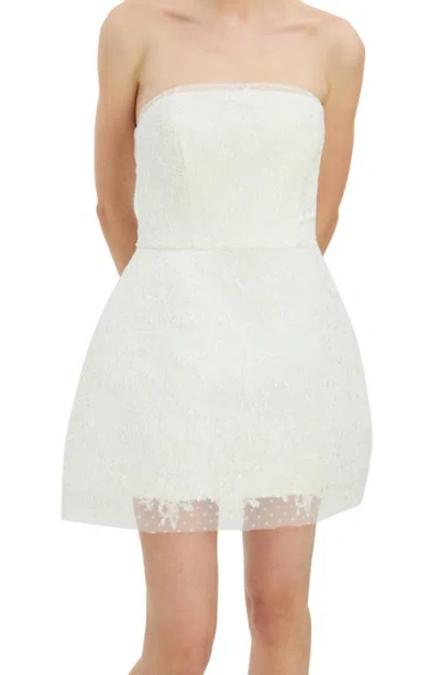 Bardot Franca Strapless Lace Minidress In White