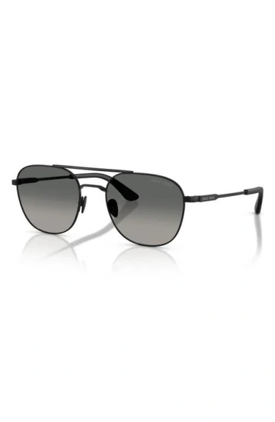 Armani Exchange Ax  54mm Rectangular Sunglasses In Black