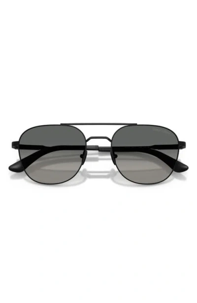 Armani Exchange Ax  54mm Rectangular Sunglasses In Black