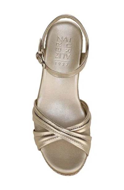 Naturalizer Dovie Ankle Straple Platform Wedge In Multi