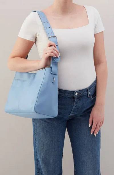 Hobo Render Leather Shoulder Bag In Blue