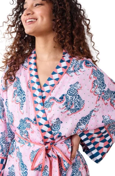 Printfresh Satin Robe In Multi