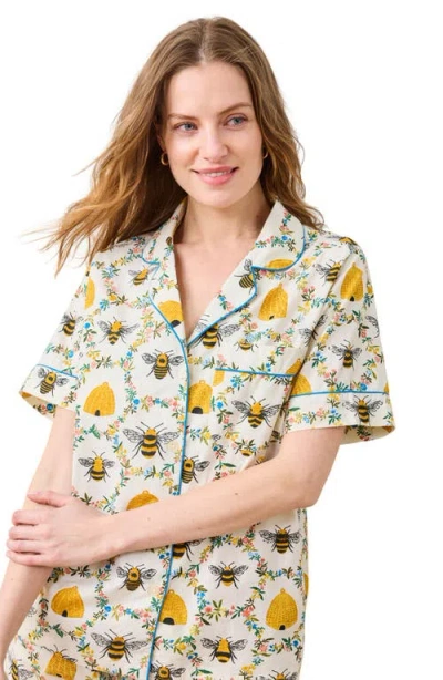 Printfresh Short Organic Cotton Pajamas Set In Multi