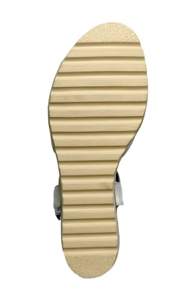 David Tate Kena Ankle Strap Wedge Sandal In White
