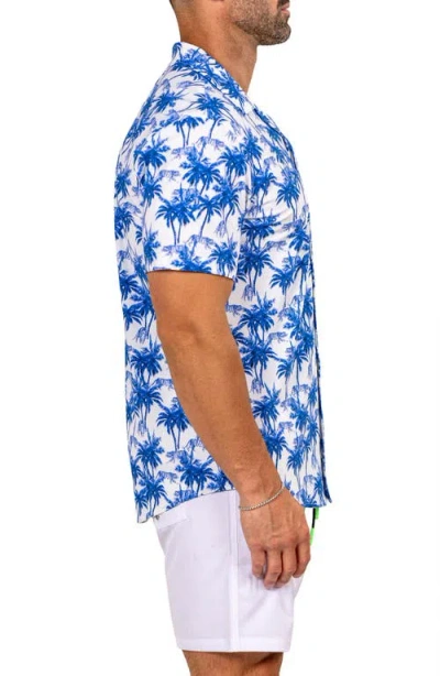 Maceoo Marthy Blue Camp Shirt In Multi