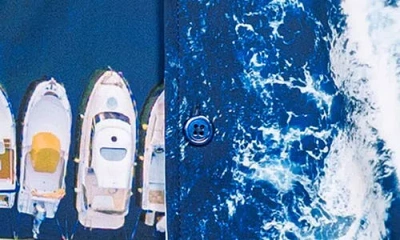 Maceoo Marthy Blue Camp Shirt In Multi