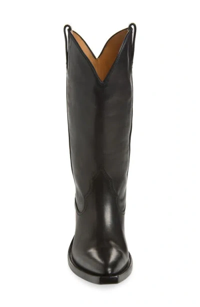 Maison Margiela Heel-less Western Leather Boots In Black