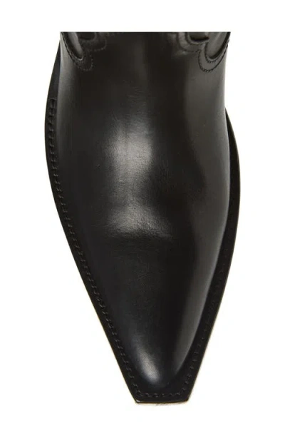 Maison Margiela Heel-less Western Leather Boots In Black
