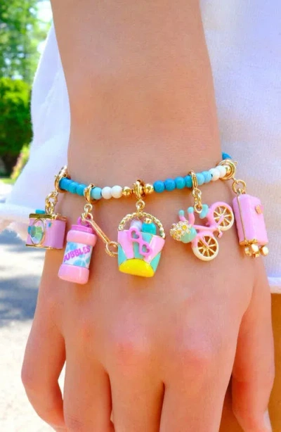 Charm It !® Stretch Beaded Bracelet In Blue