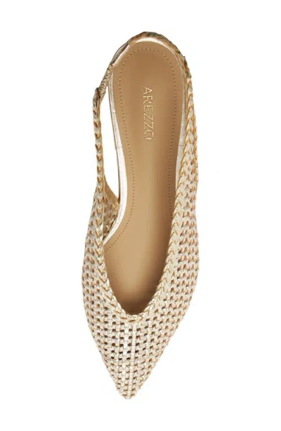 Arezzo Eva Slingback Pointed Toe Flat In Multi