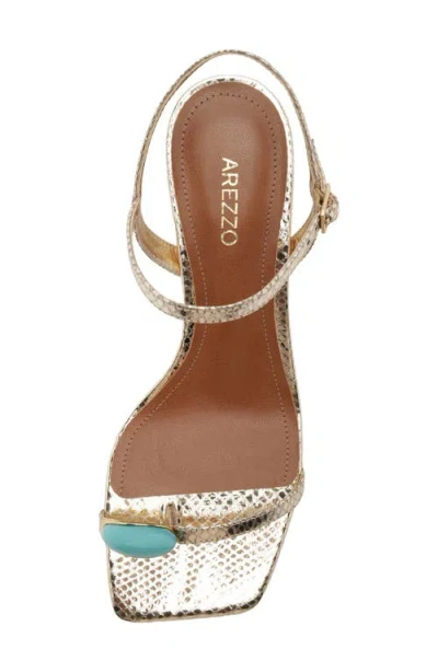 Arezzo Sofia Ankle Strap Sandal In Silver