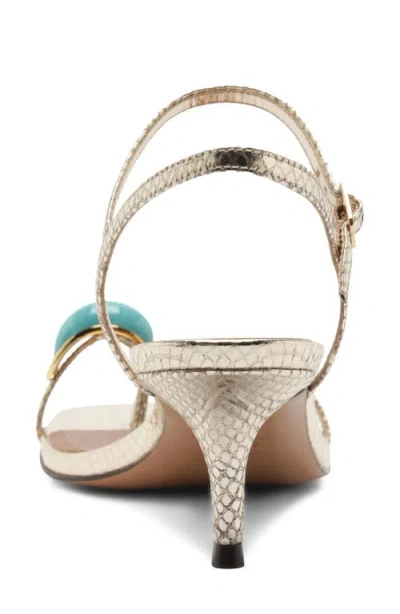 Arezzo Sofia Ankle Strap Sandal In Silver