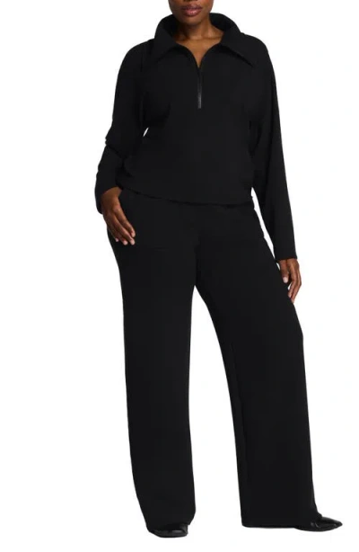 Spanx ® Airessentials French Rib Quarter Zip Pullover In Blue