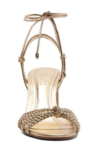 Schutz Adele Ankle Strap Sandal In Silver