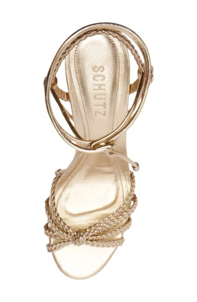 Schutz Adele Ankle Strap Sandal In Silver