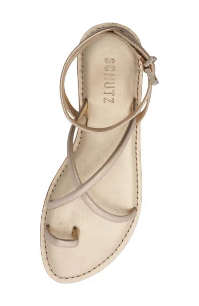 Schutz Valeria Toe Loop Ankle Strap Sandal In Multi