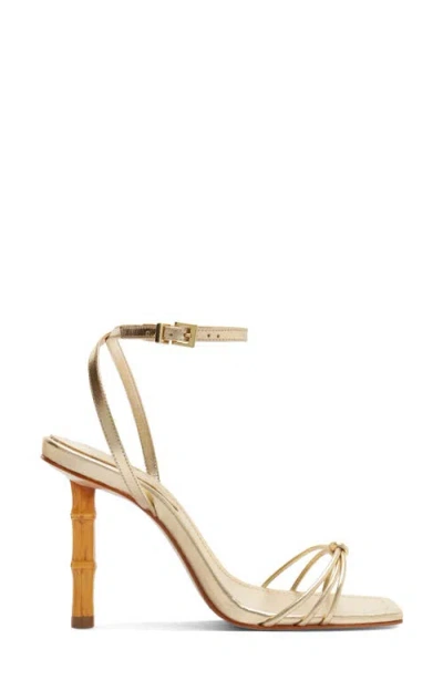 Schutz Haven Ankle Strap Sandal In Silver