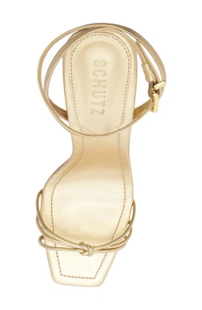 Schutz Haven Ankle Strap Sandal In Silver