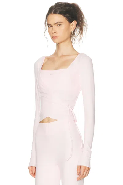 437 Studio Wrap Top In Gray