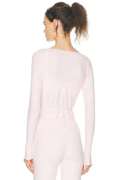 437 Studio Wrap Top In Gray