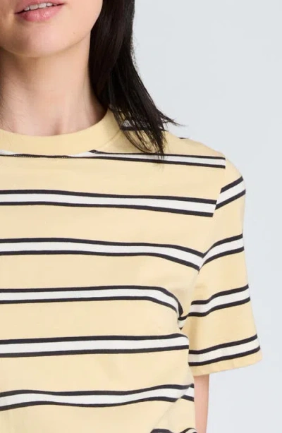 Kenneth Cole Stripe Heavyweight T-shirt In Yellow