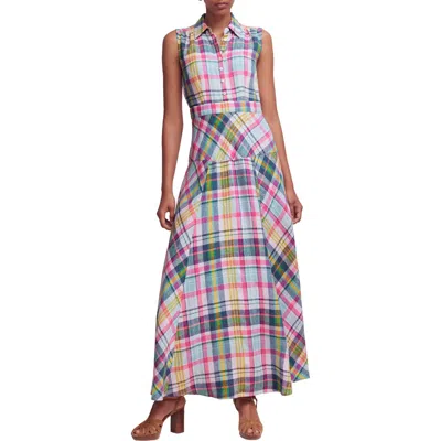 Boden Erma Madras Linen Maxi Dress In Multi