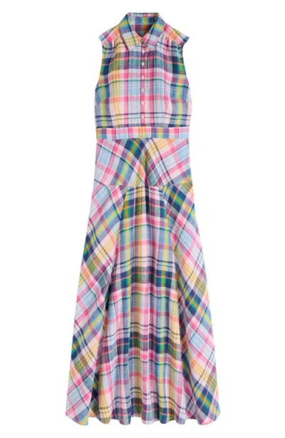 Boden Erma Madras Linen Maxi Dress In Multi