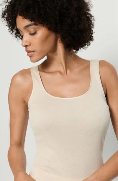 Hanro Seamless Cotton Tank In Pattern