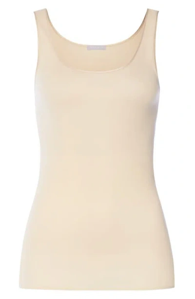 Hanro Seamless Cotton Tank In Pattern