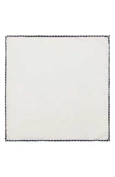 Mango Silk Pocket Square In White