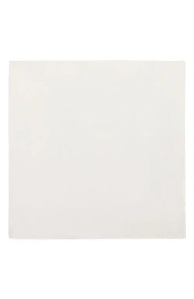 Mango Silk Pocket Square In White