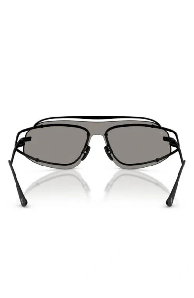 Ferrari 132mm Rimless Rectangular Sunglasses In Gray