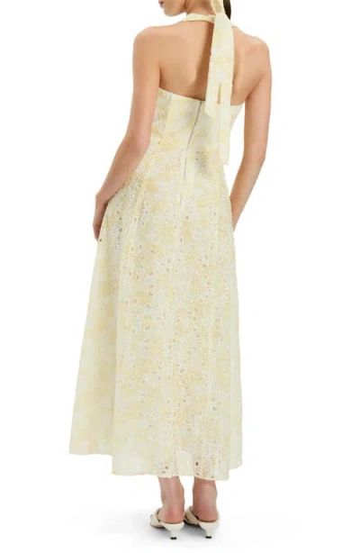 Bardot Pollie Halter Midi Dress In Yellow
